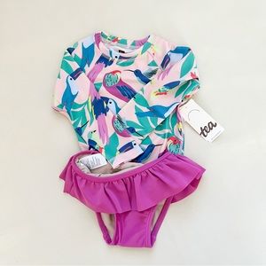 NWT Tea Collection Rash Guard Set 12-18m